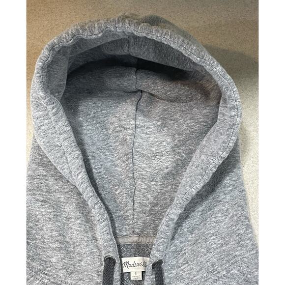 Madewell Full-Zip Hoodie Sweatshirt Women’s Size Large Gray Cozy Loungewear - Picture 11 of 13